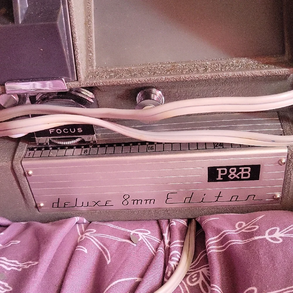 Vintage Movie Editor with Box
